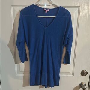 Lilly Pulitzer Blue 100% Linen Tunic